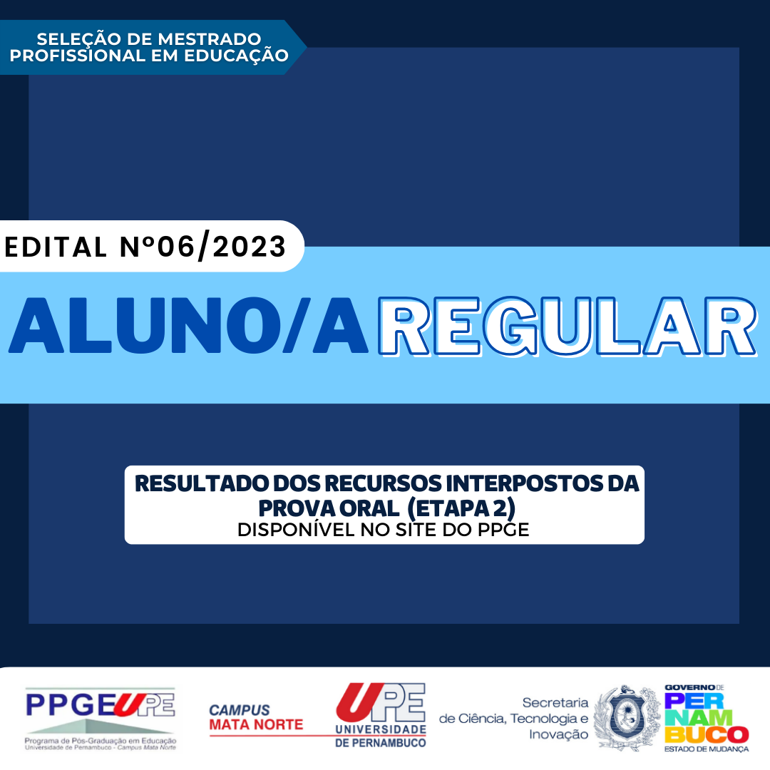 Ppge Upe Seleção Para Alunoa Regular De Mestrado Turma 2024 Do Ppge Upe Campus Mata Norte 4899